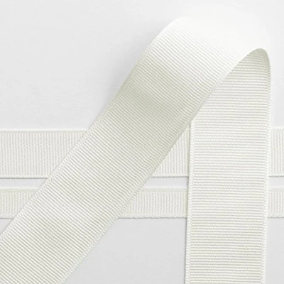 Image of Italian Options Grosgrain Ribbon, 25mm x 10 Metre Roll, Ivory