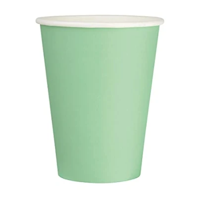 Image of Fiesta GP401 Takeaway Coffee Cups, Single Wall, 12 oz., Turquoise (Pack of 50)