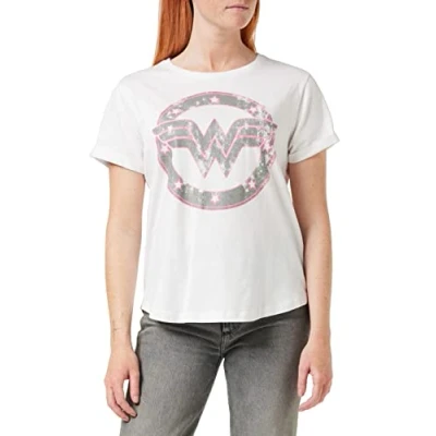 Image of Dc Comics Wonder Woman Emblem Womens White T Shirt Size Small