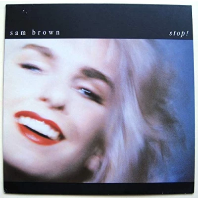 Image of Sam Brown Stop! + Inner 1988 UK vinyl LP AMA5195
