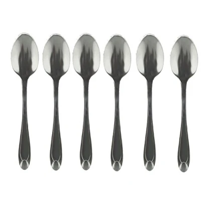 Image of Pack of 12 Latte Spoons,Forks,Teaspoon Long Handle Stainless Steel Spoon Ideal For Coffee Cafe Latte, Espresso, Hot Chocolate,Hot Drinks, Dessert (TEA SPOON)