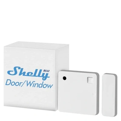 Image of Shelly Blu Door/Window White Smart Bluetooth Operated Montion Sensor Alarm, Home Security Remote Control Detector, App alerts, Alexa &amp; Google Compatibility, Scene activation, Lux