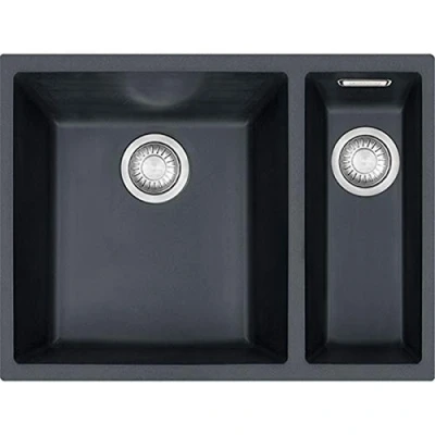 Image of Franke Kitchen Sink Made of Tectonite with Single and a Half Bowl Sirius SID 160 onyx 125.0331.037, Onyx, 560 x 440 Month