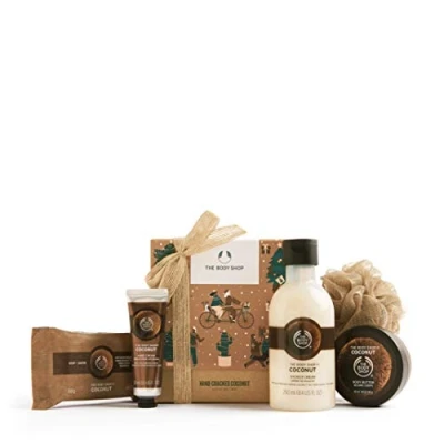 Image of The Body Shop Coconut Festive Essentials Butter Soap hand Cream shower Gift SET