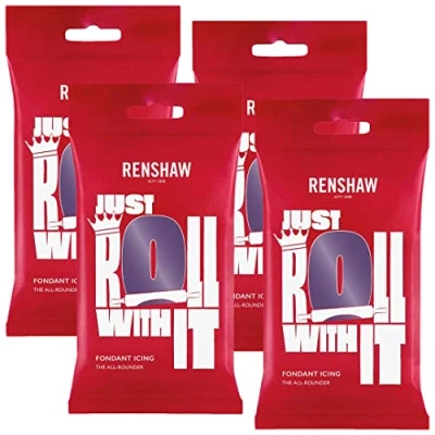 Image of Renshaw Deep Purple Ready to Roll Icing 1kg (Multipack 4X 250g)