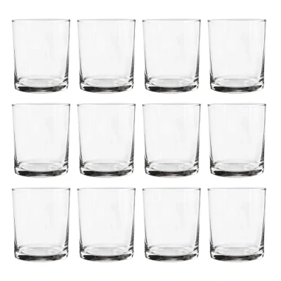 Image of LAV 12x Clear 280ml Liberty Whisky Glasses Glass Water Wine Whiskey Gin Juice Cocktail Drinking Glassware Cup Set
