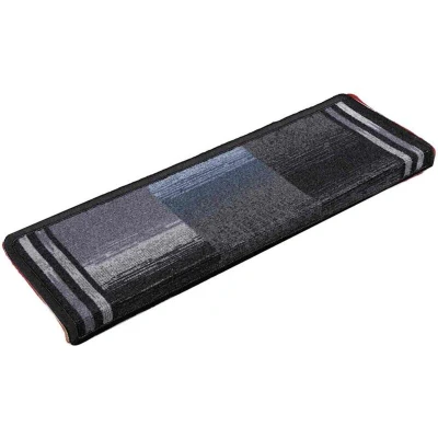 Image of vidaXL Stair Mats Self adhesive 10 pcs 65x21x4 cm Black and Grey