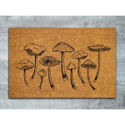 Image of Ensound Mushroom Doormat,Welcome Doormats,Mushrooms Mats,Welcome Funny Door Mats 36x24 Inch