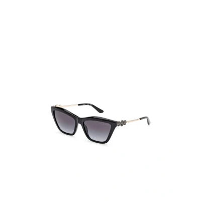 Image of Guess Woman GU00199 01B Sunglasses Injected Black Smoke Squared Normal