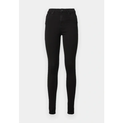 Image of Vero Moda NOS Women&#039;s Vmsophia Hw Skinny Jeans Soft Vi110 Noos Jeans, Black (Black Black), 42 /L30 (Manufacturer size: X Large)