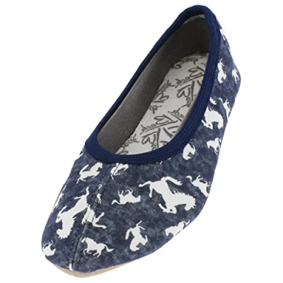 Image of Beck Girl&#039;s Horses Gymnastics Shoes, Blue, 9 UK Child