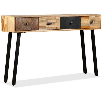 Image of vidaXL Console Table Solid Reclaimed Teak 120x30x76 cm