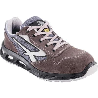 Image of U Power Red Lion Push, Unisex Safety Shoes, Lightweight, Flexible, Anti Puncture Leather Trainers, with Infinergy Insert, Aluminium Toe Caps (Grey 45)