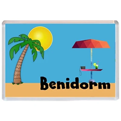 Image of Benidorm Spain 96 x 67mm Jumbo Fridge Beach Magnet/Magnets