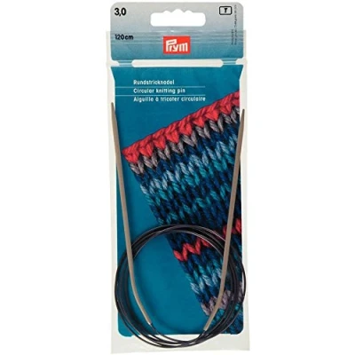 Image of Prym Circular Knitting Needle, Aluminium, Grey, 3 mm