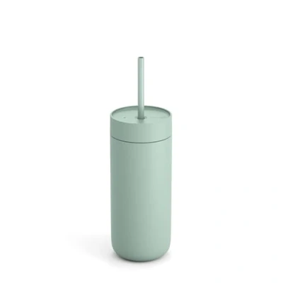 Image of Fellow 20 oz Carter Cold Travel Mug for Water, Iced Tea, Coffee, Smoothies, Coffee &amp; more Stainless Steel Vacuum Insulated tumbler with Spill Resistant lid and straw Mint Chip