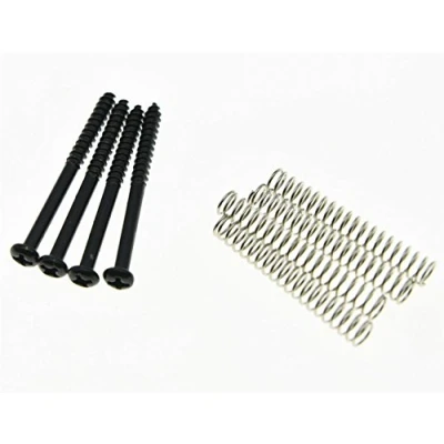 Image of 4x Black Bass Pickup Mounting Screws Springs for Jazz J or P P90 Pickups