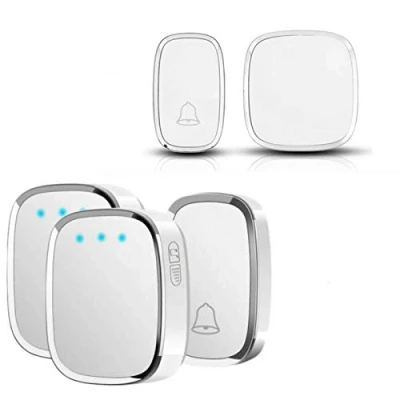 Image of Door Bell, Autofather Loud Wireless Doorbell with 4 Level Volume (Mute Mode), 300M Range, 36 Tunes &amp; Light Indicator, IP44 Waterproof Cordless Battery Operated 1 Receiver