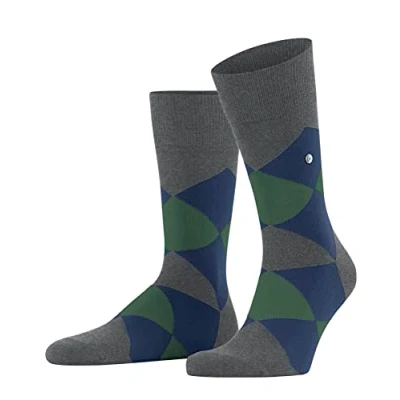 Image of Burlington Clyde Onesize Socks, Men&#039;s, Size: 7,5 11, Grau blau grün