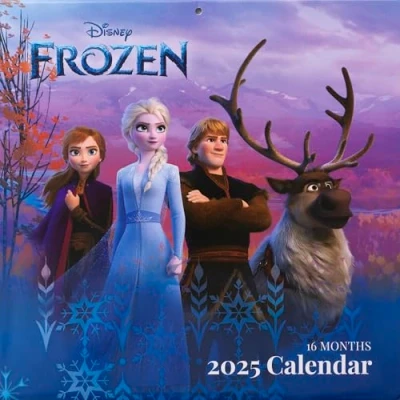 Image of Pyramid International Frozen 2025 Calendar Disney Characters, Exclusive Art, 16 Month Planner, Gift for Fans &amp; Kids