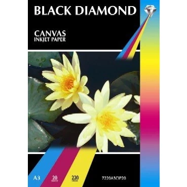 Image of 40 Sheets A3 220GSM Black Diamond Canvas Inkjet Paper