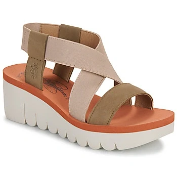Image of Yabi922Fly Leather Women&#039;s Wedge Heel Sandals