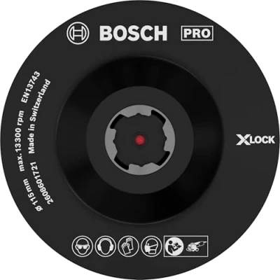 Image of Bosch Professional Backing Pad (Hook and Loop System, X LOCK, Diameter 115 mm)