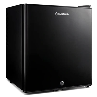 Image of Subcold Aire30 LED Mini Fridge 30L Table Top Model Quiet Frost Free for Bedrooms &amp; Hotels Lockable with Solid door interior light (Black)