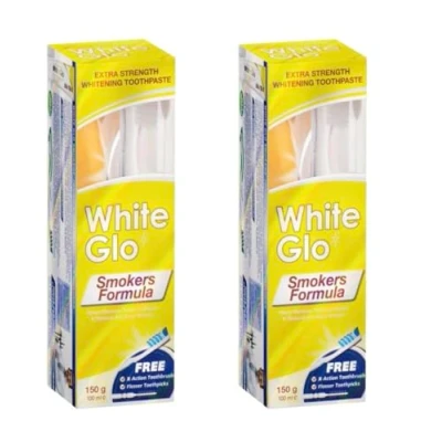 Image of White Glo Smokers Formula Whitening Toothpaste Pack 150g (Pack of 2)