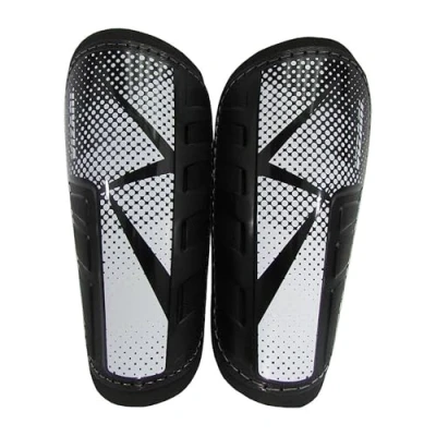Image of Vizari &#039;Vector&#039; Slip in Football Shinguards with Low Profile PP Deflecting Shell Excellent Practice Guards for Teens, Adults, and Big Kids Versatile Sizing, Sleeve Not Included (Black, Size M)