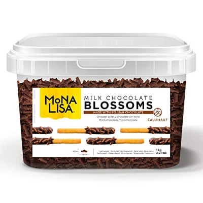 Image of Mona Lisa Blossoms by Callebaut (Milk Chocolate Curls, 1kg Tub)
