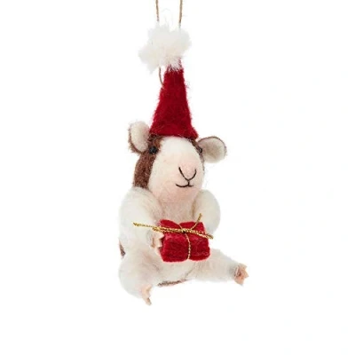 Image of Sass &amp; Belle Christmas Guinea Pig Hanging Felt Decoration