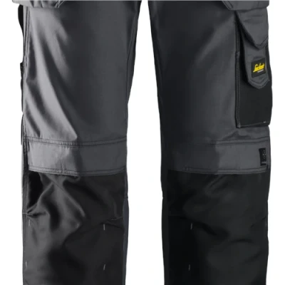 Image of Snickers Craftsmen Holster Pockets Trousers, Rip Stop Steel Grey/Black 58