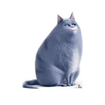 Image of Star Cutouts Ltd SC1378 Chloe Tabby Cat Secret Life of Pets Lifesize Cardboard Cutout/Standee/Standup Height 87cm Width 73cm Perfect for Fans, Collectors and Events, Multicolour