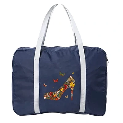 Image of Cabin Bag 45x36x20 for Easyjet Airlines Underseat Travel Holdall Carry on Hand Luggage Weekend Packable Duffel Bag,Sports Fitness (Butterfly Heel)