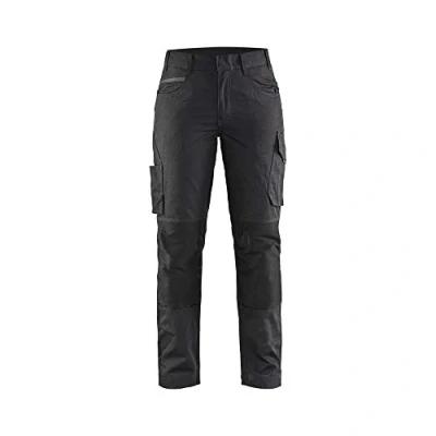 Image of Blaklader 719513309998D19 Women&#039;s Service Work Trousers with Stretch, Black/Dark Grey, Size D19