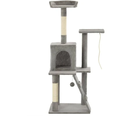 Image of vidaXL Cat Tree with Sisal Scratching Posts 120 cm Grey