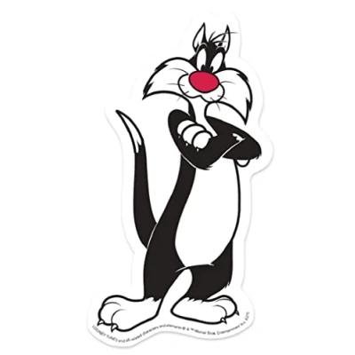 Image of Paper House Productions Looney Tunes Sylvester The Cat Die Cut 3.7&quot; Vinyl Sticker