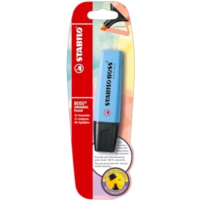 Image of Highlighter STABILO BOSS ORIGINAL Pastel Pack of 1 Breezy Blue