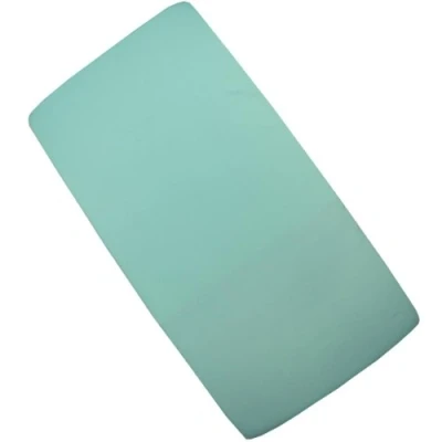 Image of BabyPrem Single Fitted Cotton Travel Cot Sheet 95 x 65cm Aqua