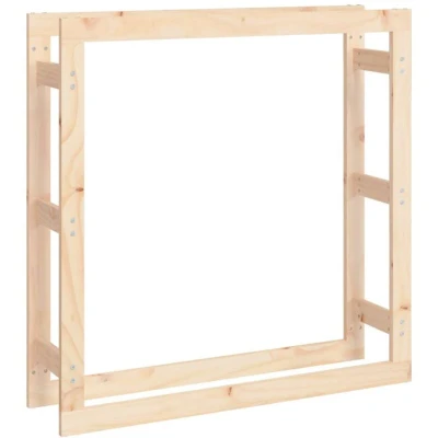 Image of vidaXL Firewood Rack 100x25x100 cm Solid Wood Pine