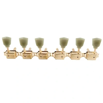 Image of Wilkinson Deluxe WJ44 3L3R Vintage Guitar Tuners Machine Heads Keystone Style Tuning Pegs Keys for Epiphone Les Paul SG Electric or Acoustic Guitar,Gold