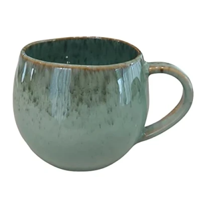 Image of PintoCer Mug with Handle, Stoneware Ceramic, Ideal for Coffee, Milk, Tea and Chocolate, Dishwasher Microwave Safe