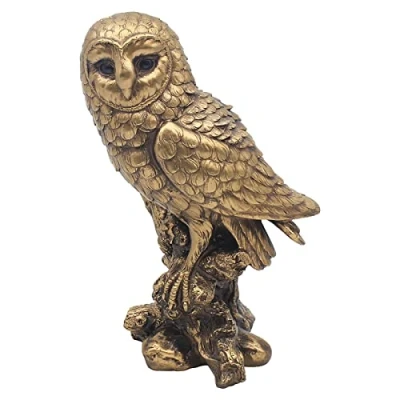 Image of Lesser &amp; Pavey Reflections Bronze Resin Owl 10&quot; Tall