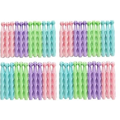 Image of Karrma Ltd. 48pk Plastic Dolly Pegs Strong and Reusable Cloth Indoor Outdoor Heavy Duty Clothes for Washing Line Hanging Decorations