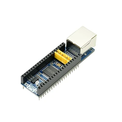 Image of Waveshare Ethernet to UART Converter for Raspberry Pi Pico, 10/100M Ethernet, TTL 3.3V / 5V Compatible, TCP/UDP Operating Modes, Supports 2 CH Data Transparent Transmission