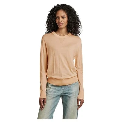 Image of G STAR RAW Women&#039;s Core Round Neck Knit, Beige (ivory cream D21960 D166 D761), M