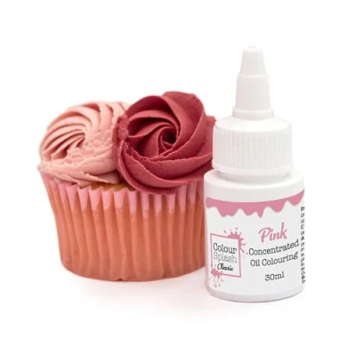 Image of Colour Splash Oil Based Food Pink Vibrant Edible For Baking, Colours Buttercream, Cake Mix, Chocolate 30ml