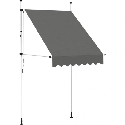 Image of vidaXL Manual Retractable Awning 150 cm Anthracite