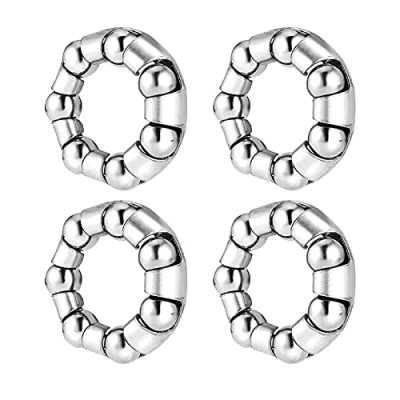 Image of Yunmoxiao 4Pcs Bike Ball Bearing Retainer Replacement Mountain Parts 3/16&quot; x 7 Balls Bicycle Repair Accessories for Kids/Stretch MTB Bearings Bracket Front Wheel